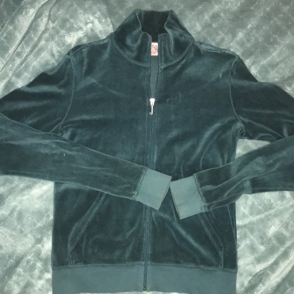 Juicy Couture Velour Zip Up, Dark Teal